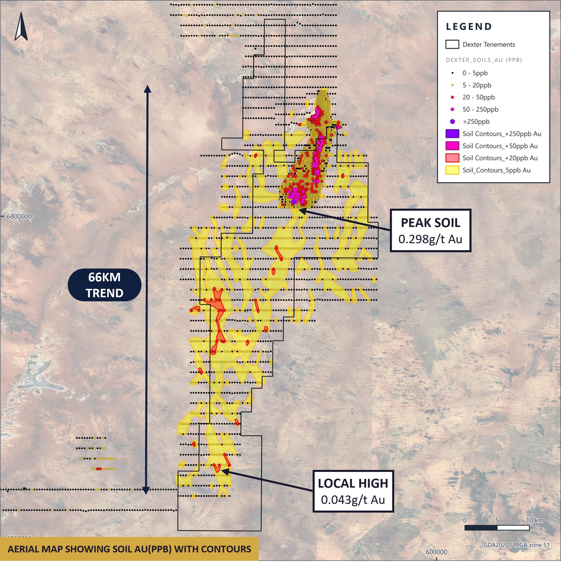 Dexter Gold Project map